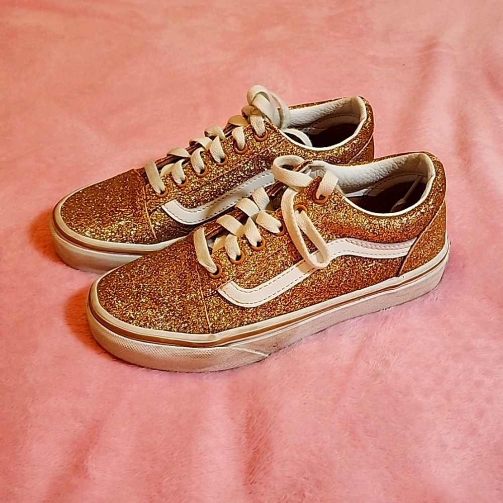Gold Glitter Vans